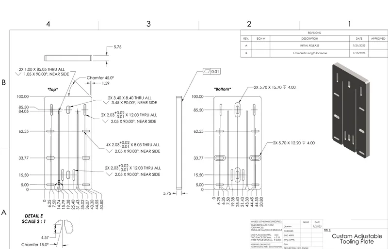 CUSTOM ADJ. TOOLIN PLATE